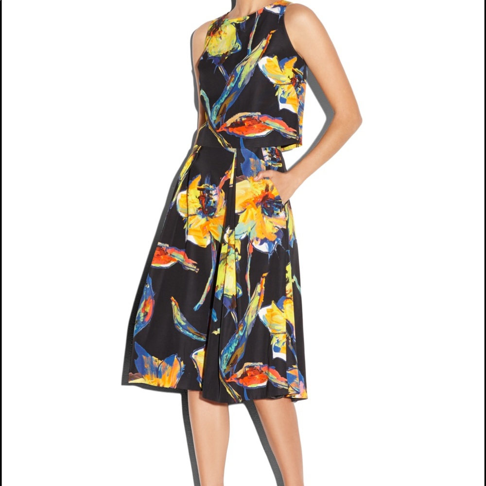 Milly 2 piece crop top & floral full skirt